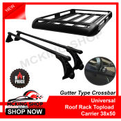 Universal Roof Rack Cargo Carrier Basket with Gutter Crossbar