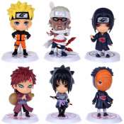 Anime Naruto Chibi Set of 6 Loose Collectible Action Figure