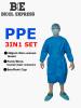 Ppe NON-WOVEN Gown Suit / Isolation 40GSM Gown 3IN1SET Disposable