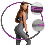 HH-94cm Weighted Hula Hoop by Fitness Steel, Adjustable & Folding