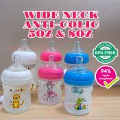 BPA Free Wide Neck Baby Bottle with Soft Silicone Nipple