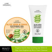 Luxe Organix Snail & Aloe Gel + Aloe Vera Cleanser Bundle