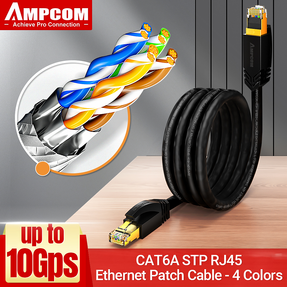 Câble Ethernet AMPCOM RJ45 Cat7 plat