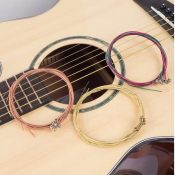 E-A Copper Acoustic Guitar Strings + Free Pick, 6Pcs