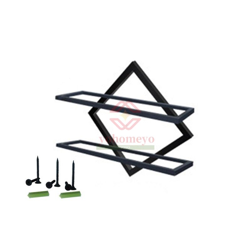 Iron Wall Mount Wine Glass Hanging Holder Goblet Stemware Storage Organizer Rack - Image 3