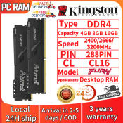 Kingston FURY BEAST DDR4 RAM Desktop 4GB-16GB DIMM Memory