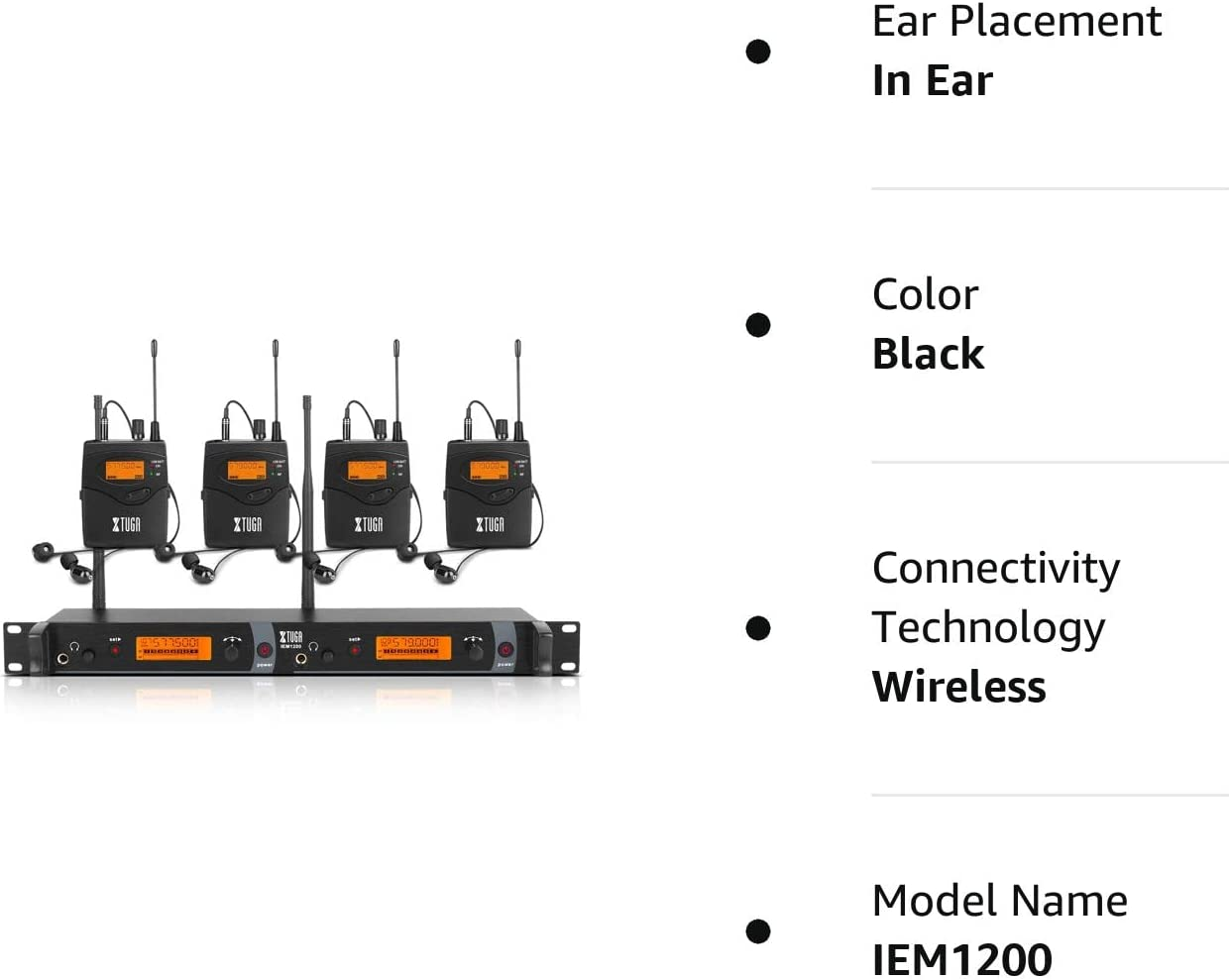 XTUGA IEM1200 UHF Wireless In Ear Monitor System SR2050 Type 2