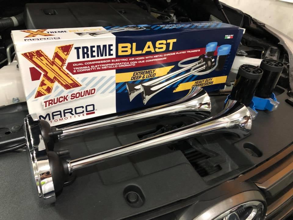 Marco Extreme Blast XB2 Powerful Electric Air Horn with Double Compressor  PN#MARCOXB2 Made in Italy Original