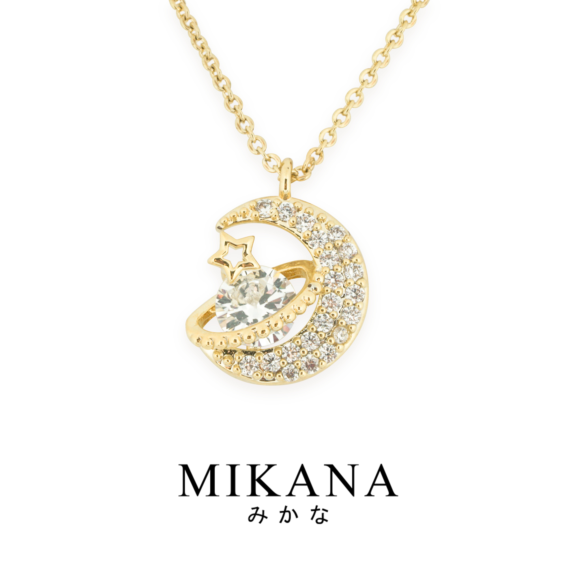 Mikana 18k Gold Plated Hitagi Pendant Necklace - Fashion Accessory