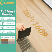 DecorX Vinyl Floor Tiles - Waterproof, Removable, Self-Adhesive Flooring