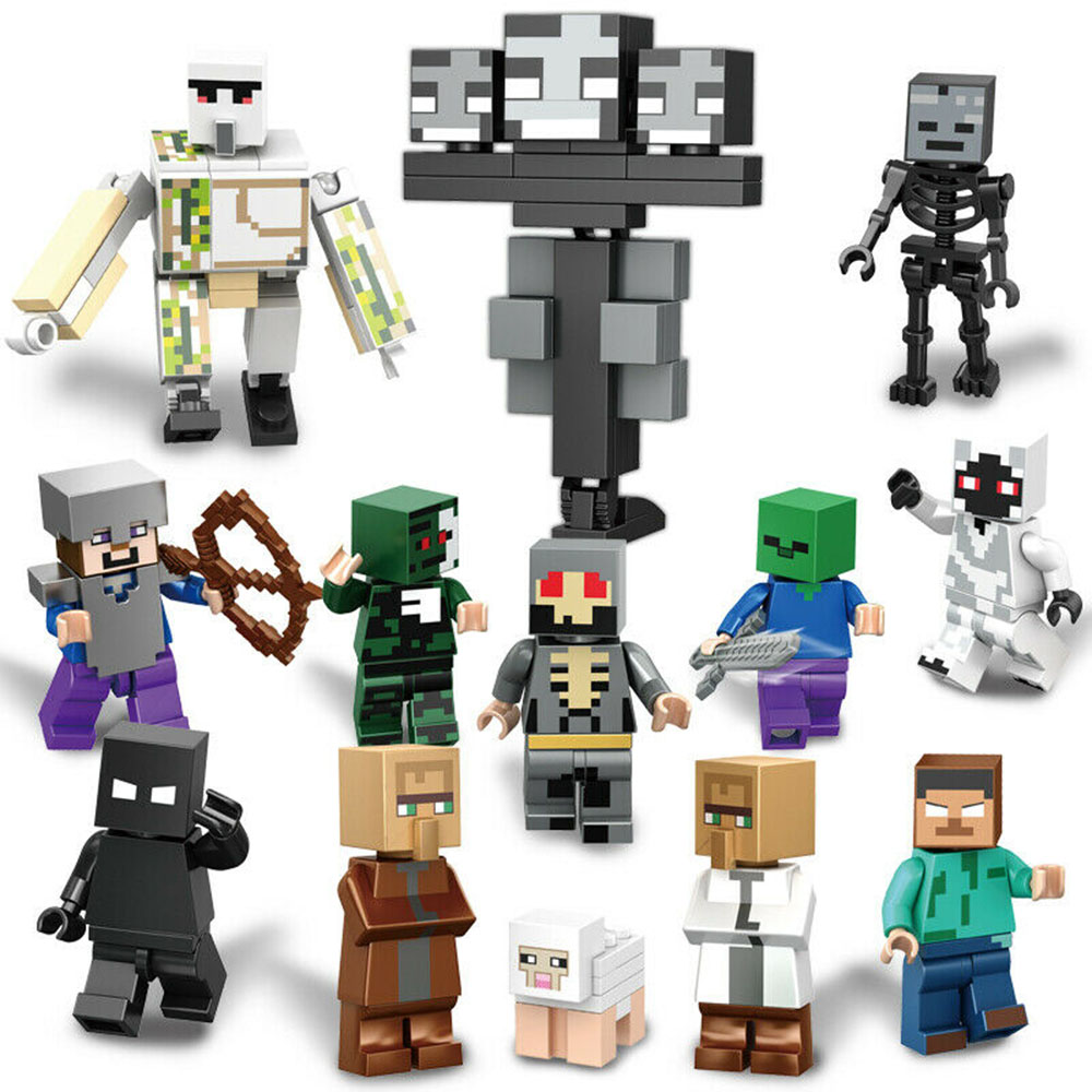 13er Kinder Minecraft My World Mini Figures Characters Building Blocks Fit Leg 