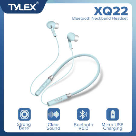 TYLEX XQ22 Wireless Bluetooth Neckband Headset - Strong Bass