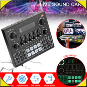 V9 USB Sound Card for Live Streaming Karaoke Recording