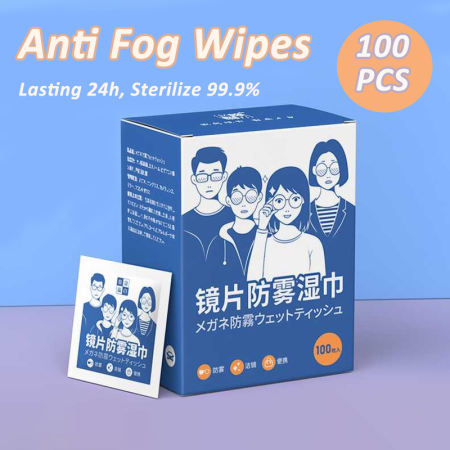 100pcs Lens Wipes, Quick Dry, Long-lasting Anti-fog, 