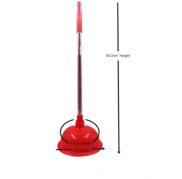 Rubberized Toilet Plunger with Wooden Handle - STQ-03