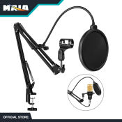 MAIA Microphone Arm Stand with Pop Filter and Clamp