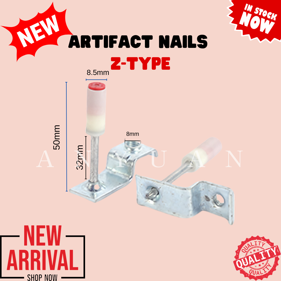 Moon rod nail parts Set 8P ♥︎·₊ 100pcs Ceiling Artifacts Nails Z-Type Nails for Fullthreaded rod