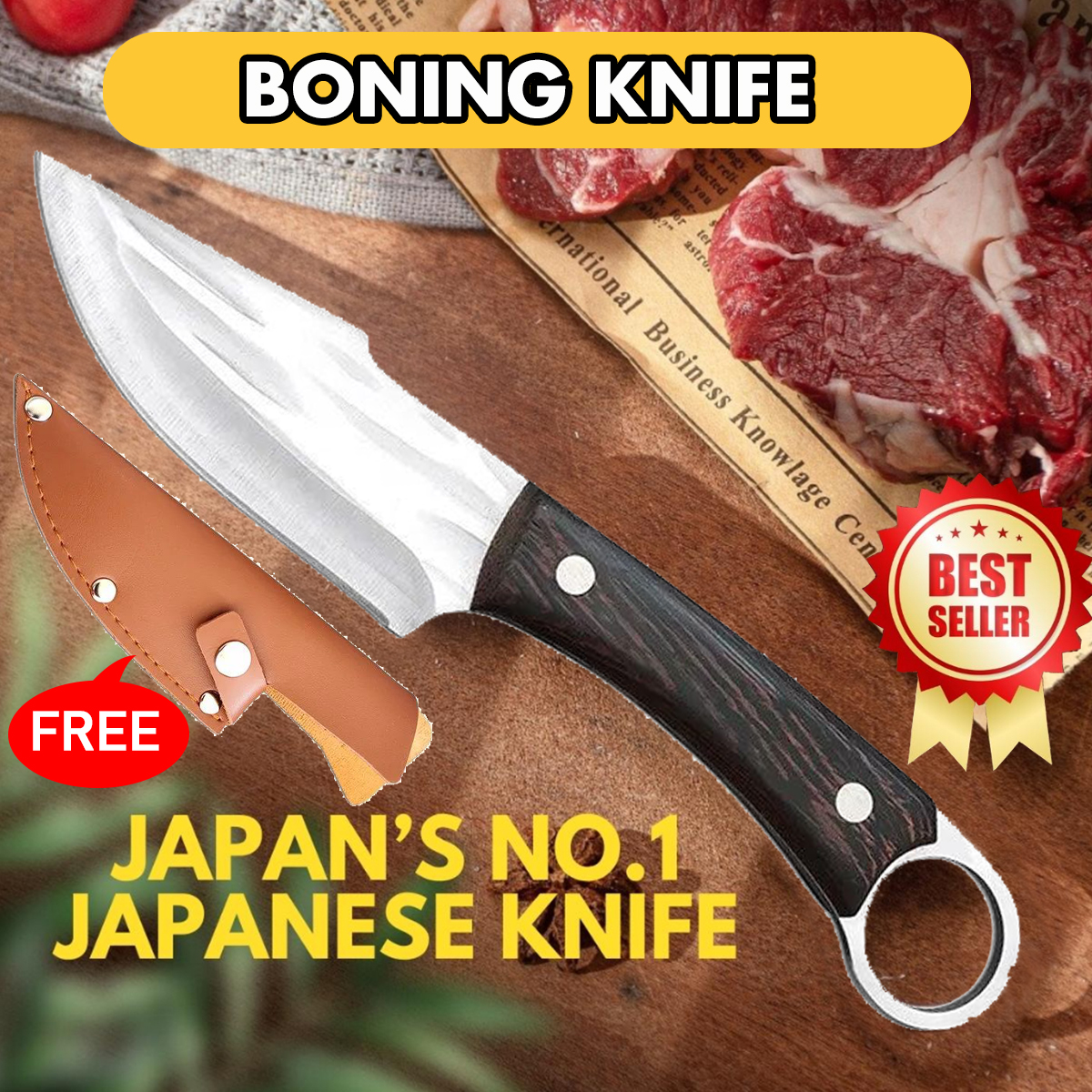 Shop Japanese Knife Super Sharp Mongolian Knife Original Japanese Steel ...