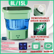 Foldable Mini Washing Machine with Dryer - Portable and Automatic