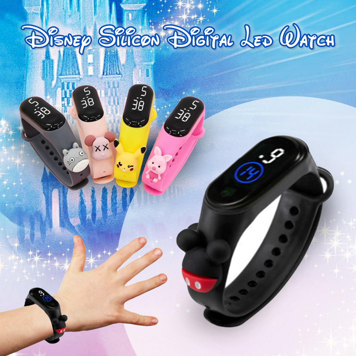 P Pink Bear Disney Silicon Digital Led Watch for Kids Lazada PH