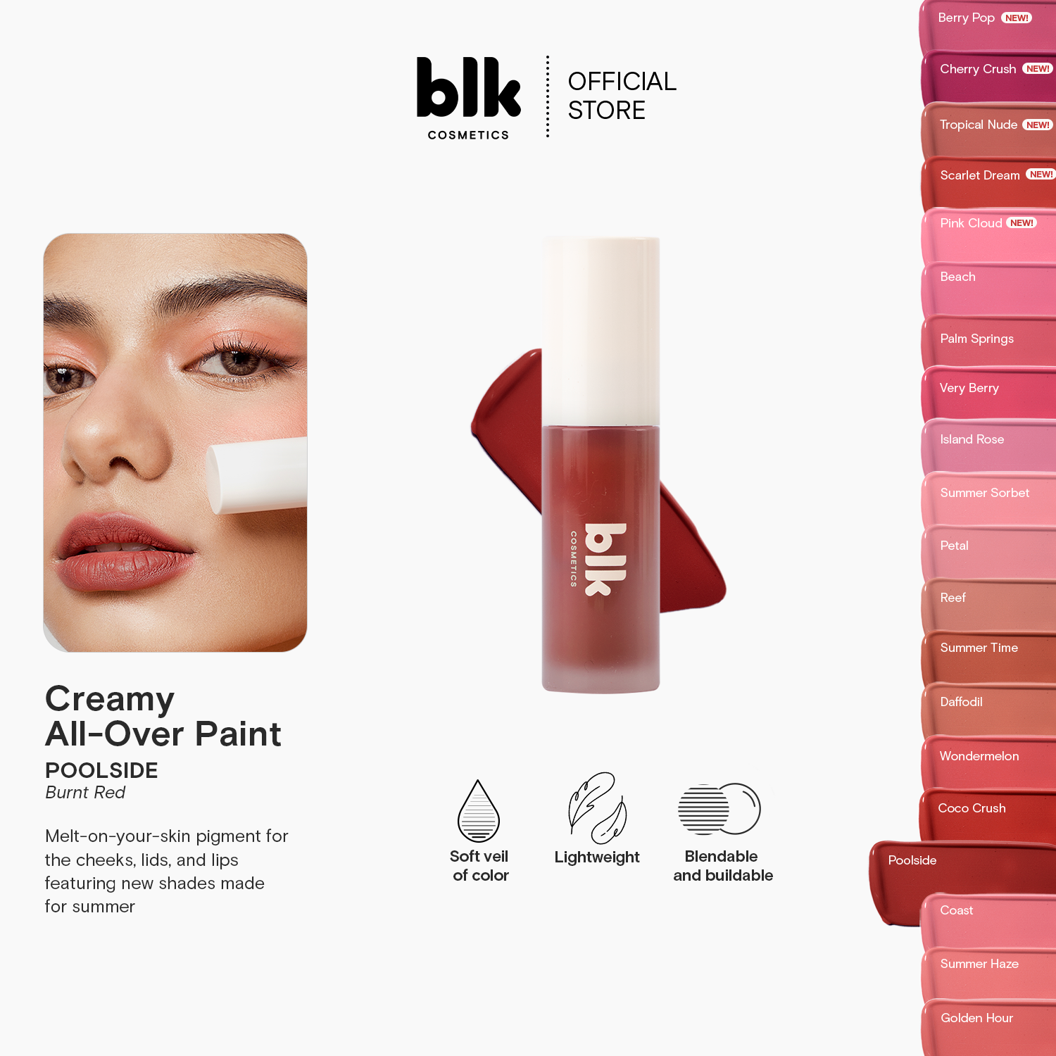 Discount on Blk Cosmetics  shoes - SKU: Blk Cosmetics Fresh Creamy All Over Paint Poolside
