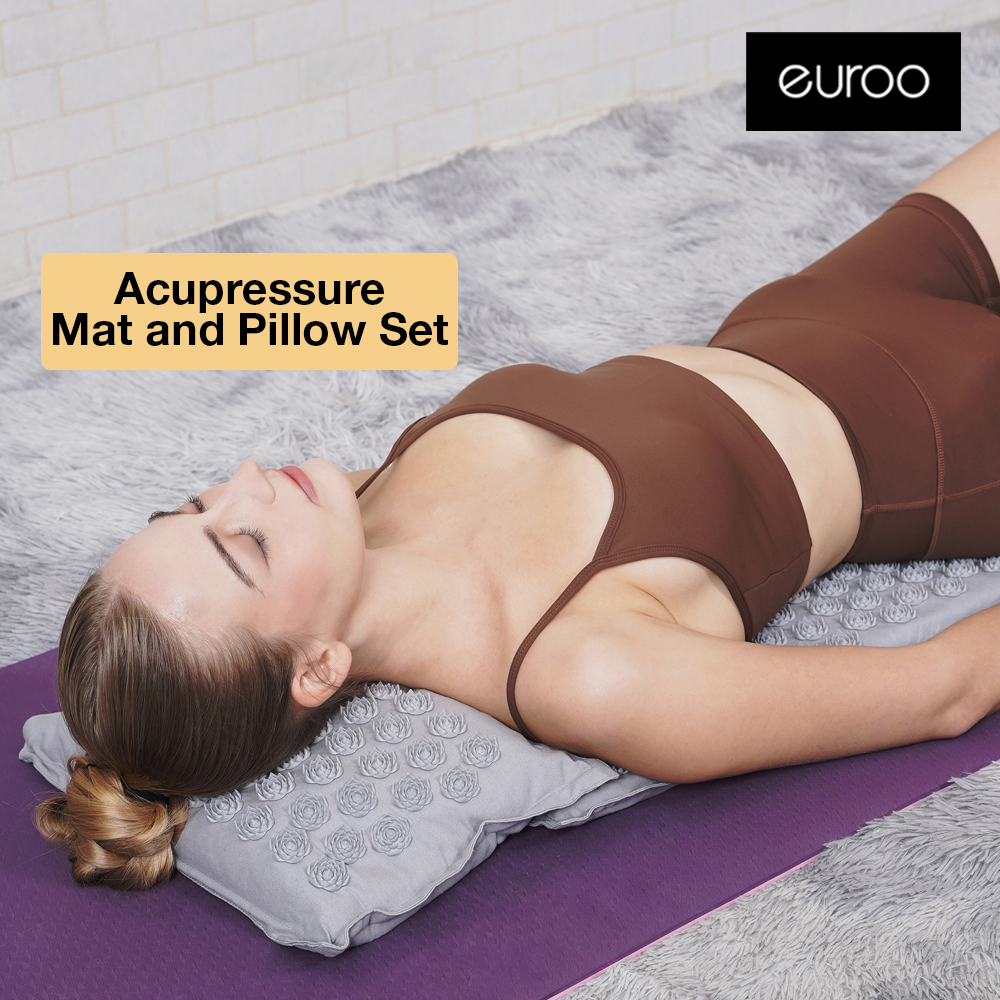 EUROO EHW-2505AM Acupressure Pillow and Mat Set | Ideal for Yoga and Meditation Presyo 4,649 Piso*Libreng Shipping