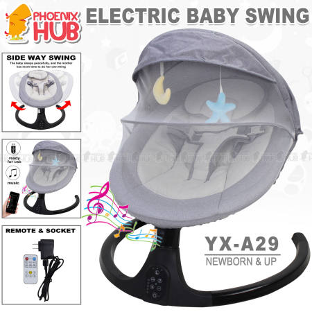 Phoenix Hub Newborn Electric Swing with Loudspeaker and USB Ports