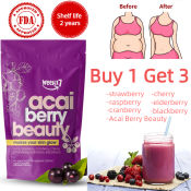 Acai Berry Juice 7 in 1 Mixed Berries Powder Drink Acai Berry Strawberry 100% Organic Anti-Aging beauty