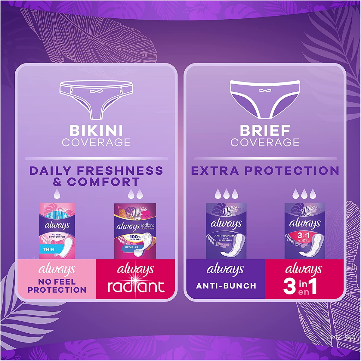 Always 3-In-1 Xtra Protection, Daily Liners For Women, Extra Long, With  Leakguard + Rapiddry, Unscented, 48 Count X 3 Packs (144 Count Total)