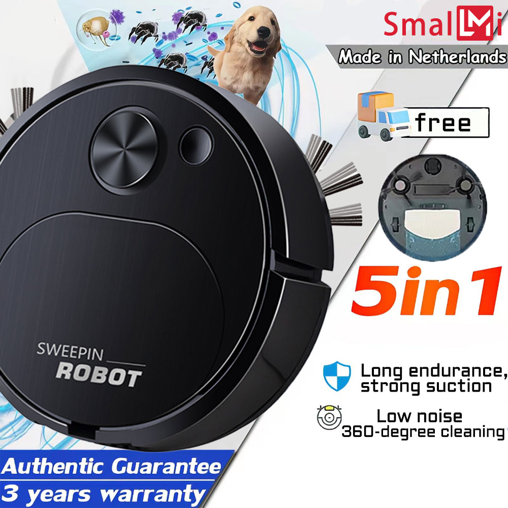 Wireless Robotic Vacuum Cleaner with Strong Suction and Self-Cleaning