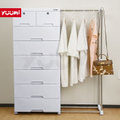 Yuumi Cabinet For Clothes With Hanger - New Upgrade, Heavy Duty Wardrobe, Large Sturdy Drawer Storage for Baby/Kids