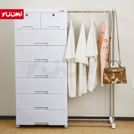 Yuumi Cabinet For Clothes With Hanger - New Upgrade, Heavy Duty Wardrobe, Large Sturdy Drawer Storage for Baby/Kids