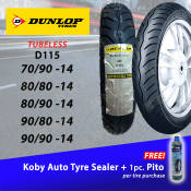 DUNLOP D115 Tubeless Tires   free Koby tire sealant and pito