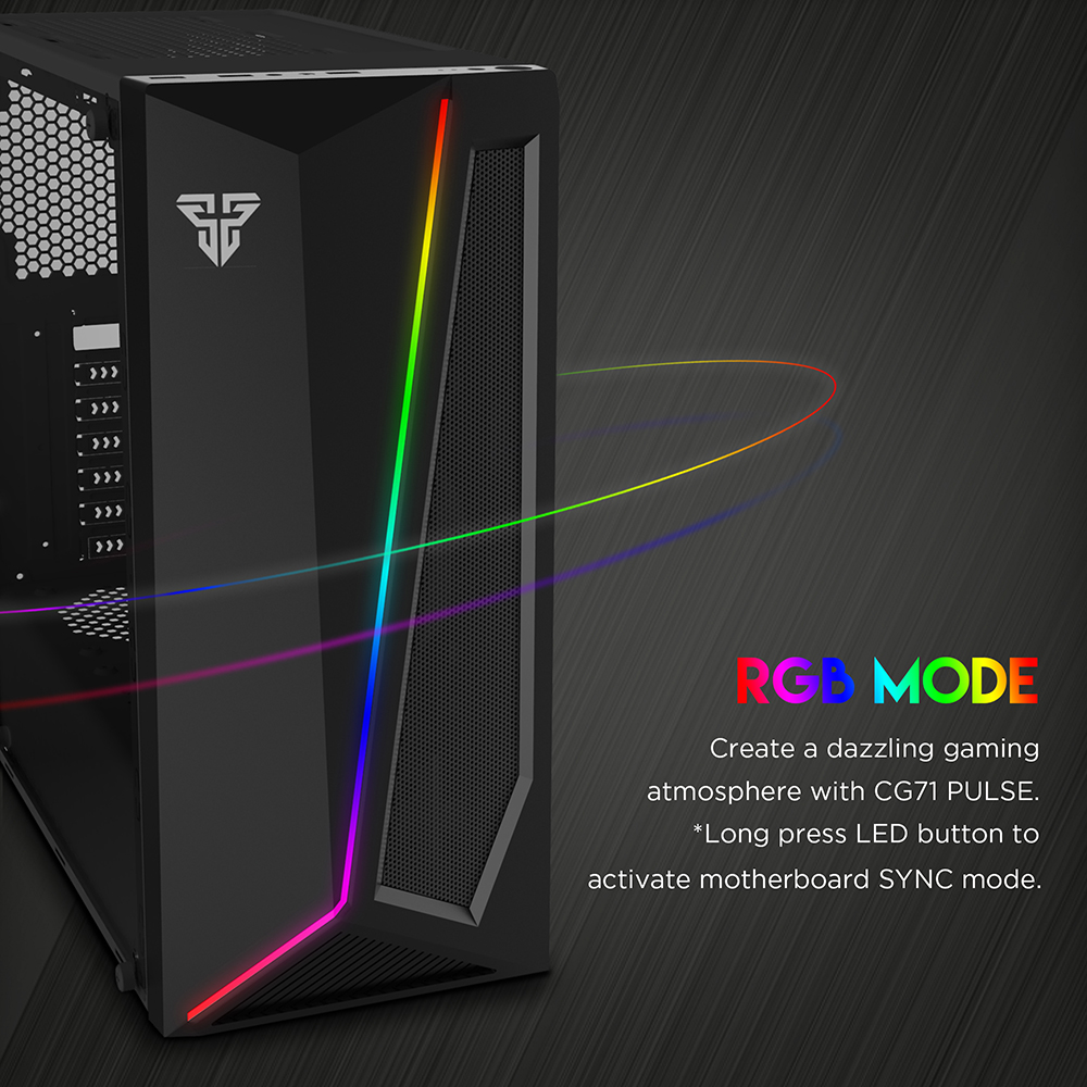 Fantech CG71 PULSE RGB Gaming Desktop Case | Black | White 3 Fantech CG71 PULSE RGB Gaming Desktop Case | Black | White