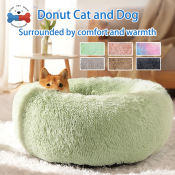 Plush Donut Pet Bed - Cozy and Warm