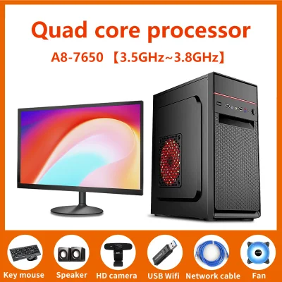 Brand new / desktop computer full set of AMD A8 quad core processor / 3.5GHz ~ 3.8ghz / 8GB memory / 240gb SSD / brand new 19 inch monitor / keyboard / mouse / mouse pad / office desktop (3)