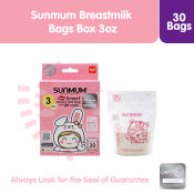 SUNMUM Breastmilk Storage Bags 3oz - 30 Bags