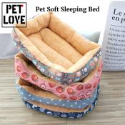 Soft Fabric Dog Bed - Washable Cushion for Pets