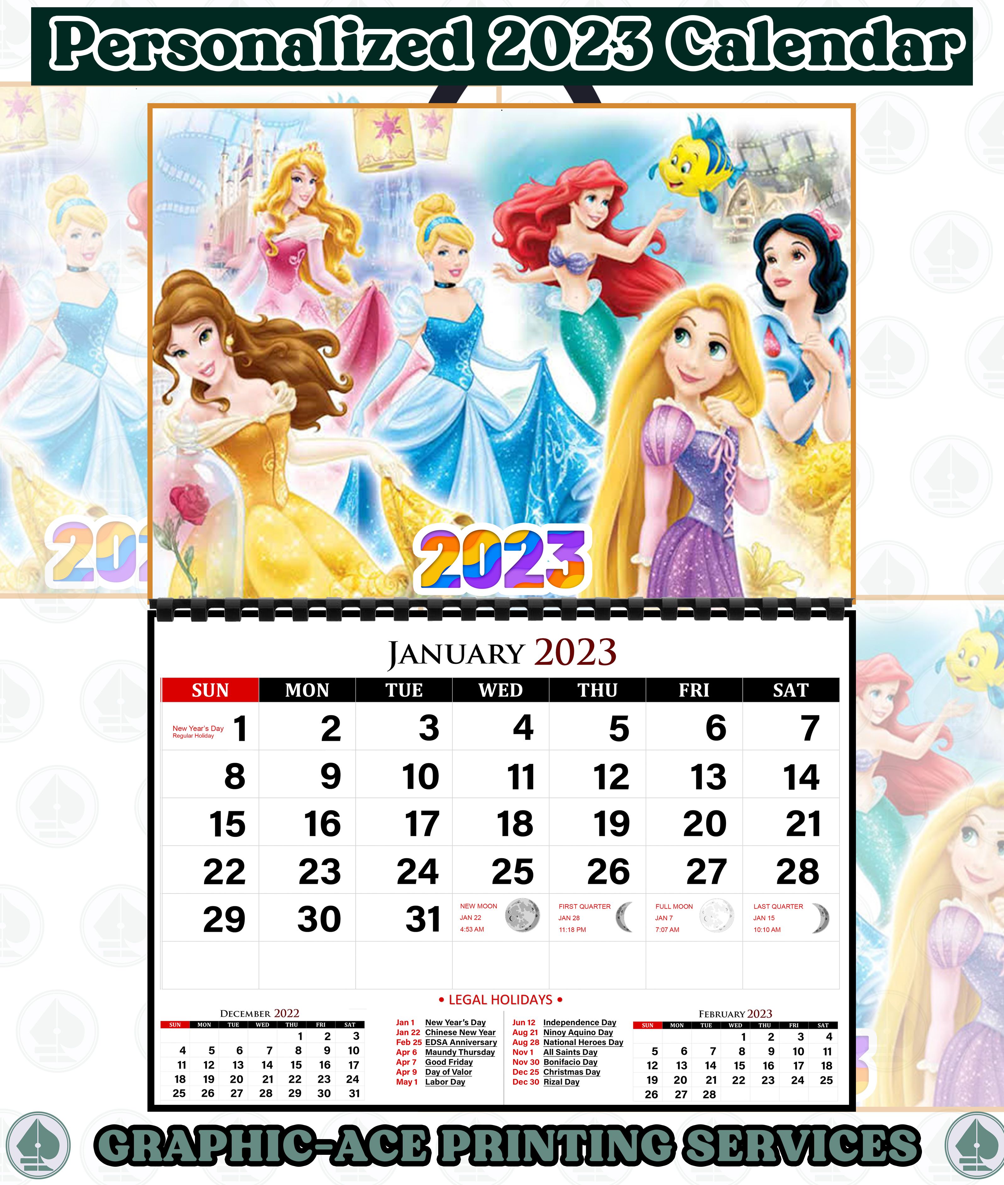 Princess Design 2023 Wall Calendar | Lazada PH