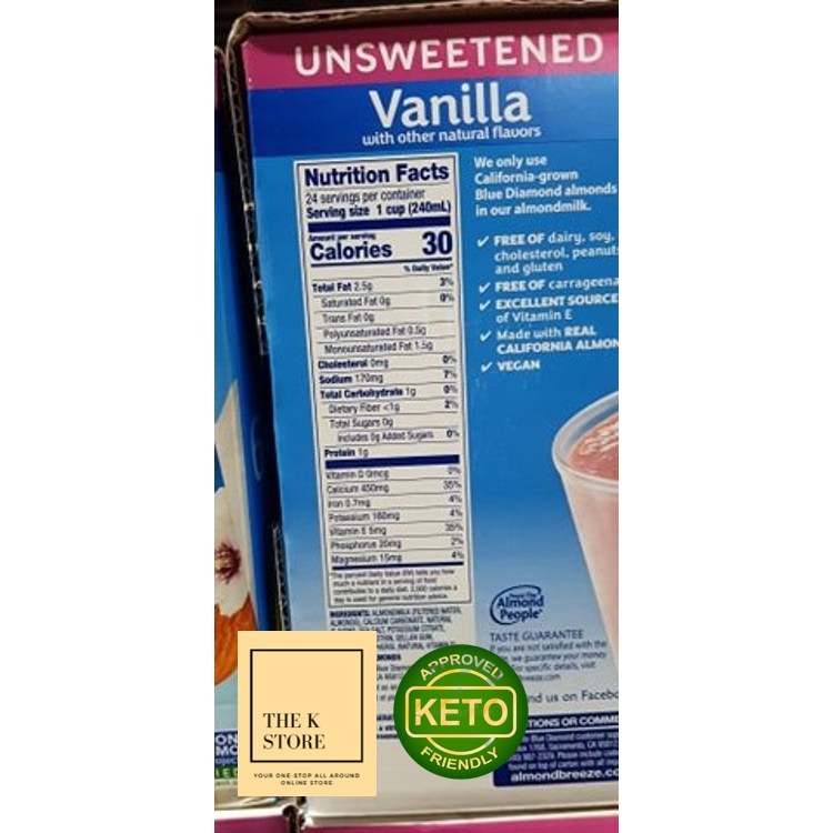 Aldi Unsweetened Vanilla Almond Milk Nutrition Besto Blog 8042