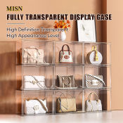 Misn Transparent Acrylic Handbag Storage Organizer Clear Front Drop Closet Acrylic toy Display Clear Storage Box