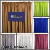 Geena Non-Ring Plain Curtains - Valance for Windows and Doors