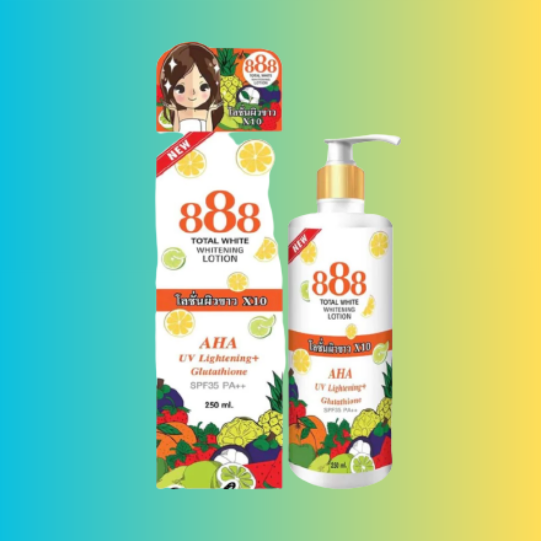 888 Total White Whitening Lotion x10 Whitening, with AHA UV