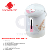 Micromatic Electric Airpot Thermos - 1 Year Warranty, 2.5L