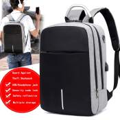 Anti Theft USB Charging Backpack for Men, Waterproof Schoolbag (Brand: )