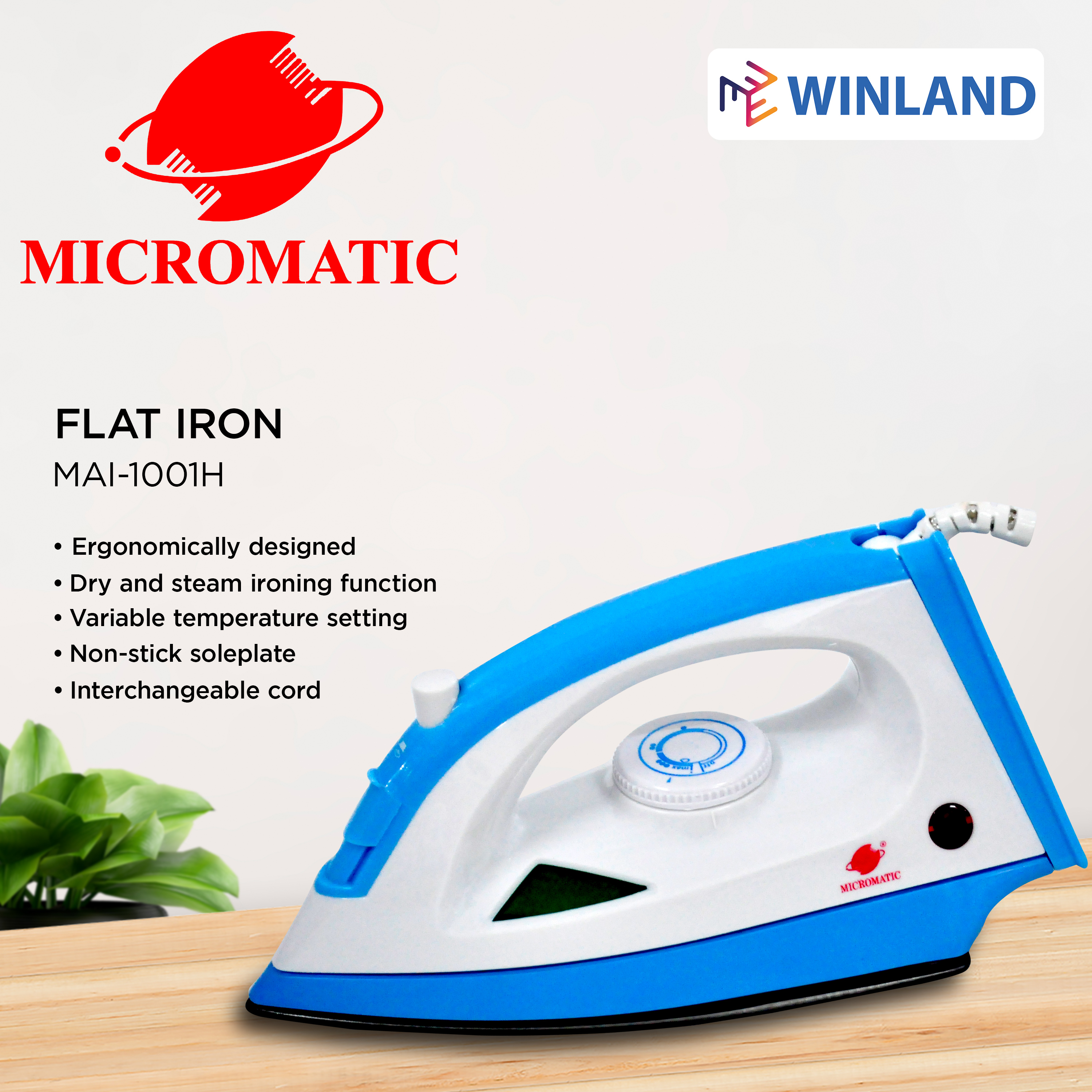 Non electric flat sale iron