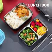"Stainless Steel Double Food Box - Perfect for Lunch!"