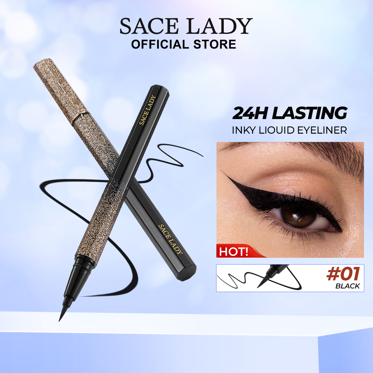 Discount on SACE LADY  shoes - SKU: SACE LADY Waterproof Eyeliner Long Lasting Liquid Black Brown Eye Liner Pen Eye Makeup Cosmetic