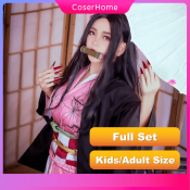 Demon Slayer Nezuko Cosplay Costume for Kids and Adults