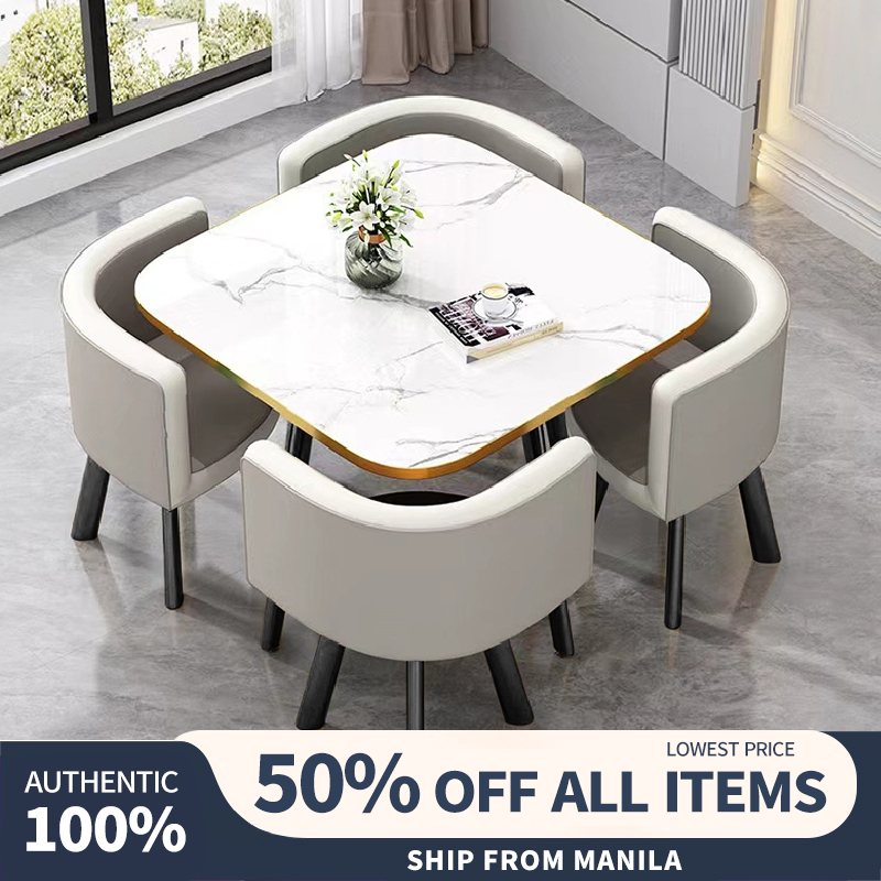 BENBO Dining Table and Chair Set for 4 People